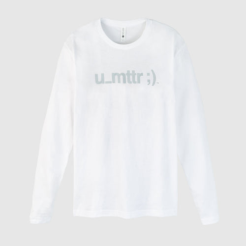 u_mttr ;) Long Sleeve Tee - White (Unisex)