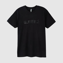 Load image into Gallery viewer, u_mttr ;) Tee - Black with Clear Coat Lettering (Unisex)